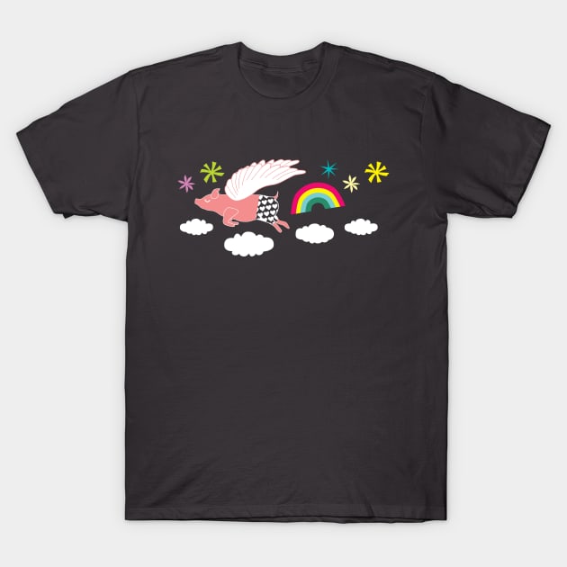 When Pigs Fly T-Shirt by littleoddforest